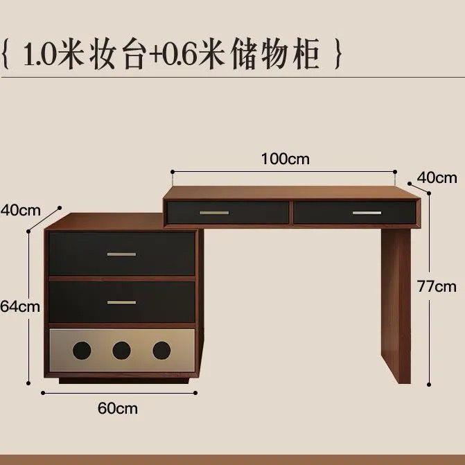 Three-drawer dressing table