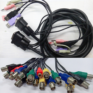 Özelleştirmek DB9 VGA DVI DP kablosu PC bilgisayar monitör uzatma dönüştürücü tel USB 3.5mm ses Video kablosu - Product Image 2