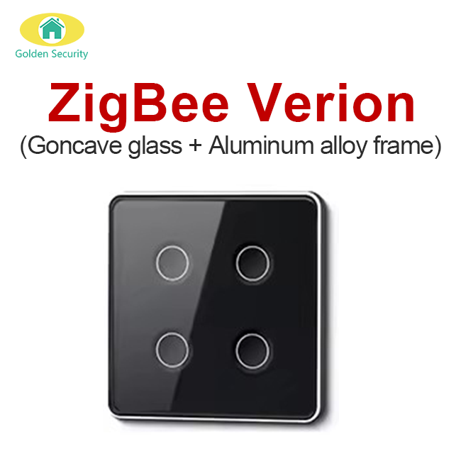 EU 4 Gang Black Zigbee