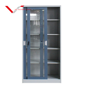 Tủ sách, tủ đựng đồ bằng kính trượt, kim loại, thép, có <span class=keywords><strong>4</strong></span> ngăn kệ, dùng làm tủ hồ sơ văn phòng - Product Image 5