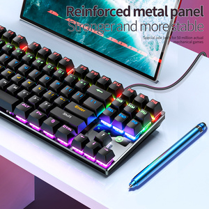 Teclado mecánico con cable de Metal ZK3, 87 teclas, 104 teclas, RGB, luminiscente, Accesorios de ordenador, juego de bloques de Color, Teclado mecánico - Product Image 5