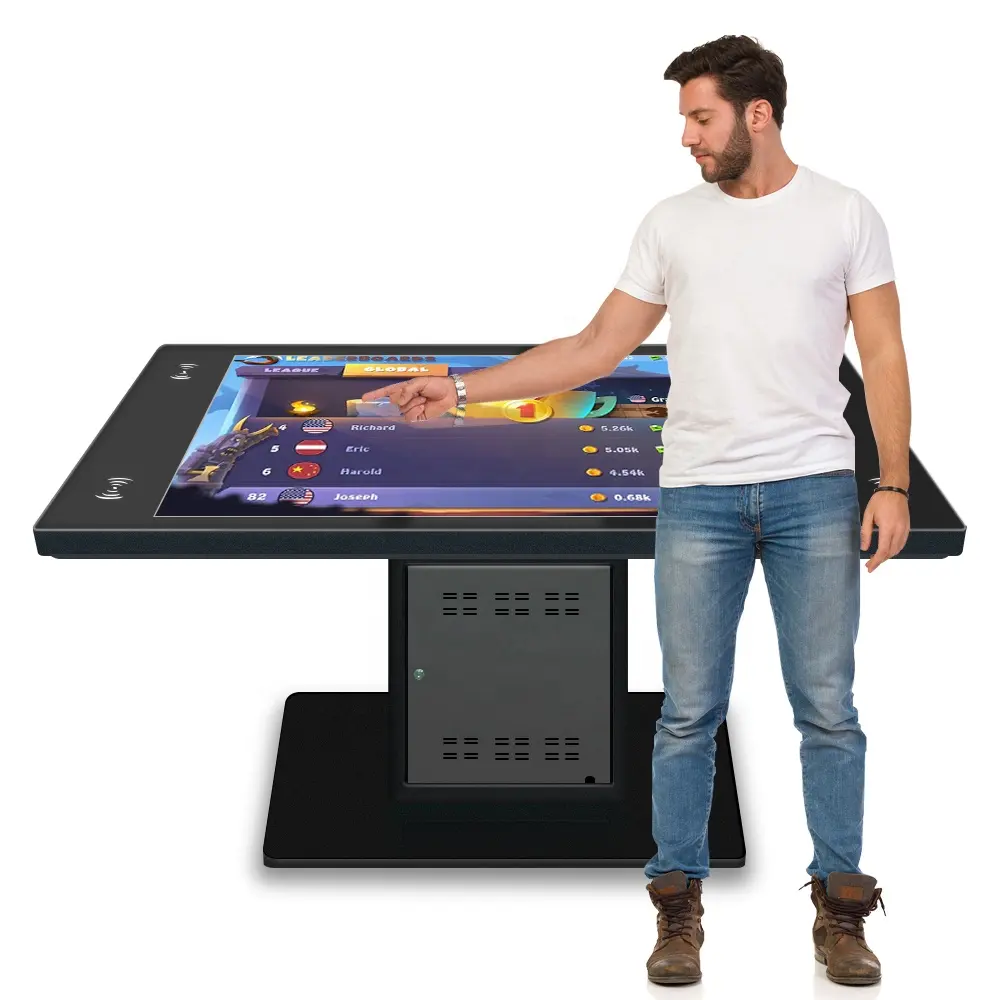 Akıllı Android interaktif PCAP çoklu dokunmatik masa LCD PC akıllı ekran monitör dokunmatik interaktif eğlence masa