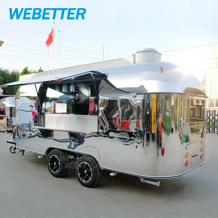 WEBETTER mobile food trailer completamente attrezzato airstream coffee trailer snack food truck
