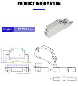 SZOMK PC Enclosure Plastic <strong>Box</strong> Electronic PCB PLC Connector Terminal Block Din Rail Enclosure - Product Image 3