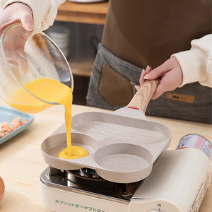 Die đúc nhôm 3 trong 1 Frying Pan cảm ứng dưới trứng bít tết ăn sáng không dính Frying Pan với đơn vị - Product Image 3