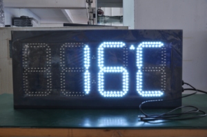 Outdoor Waterproof 16&quot; Inch Digital Led Street Clock LED Time and <strong>Temperature</strong> Signage Display Countdown Function Scoreboard - Product Image 3