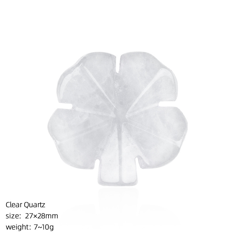 White crystal four-leaf clover