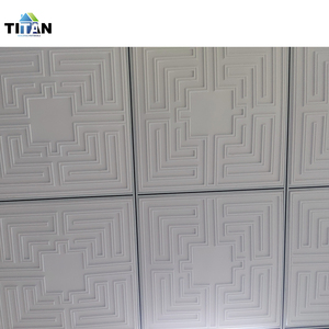3D 2Fty X 2Ft天花板方板下降塑料花式下降天花板瓷砖Pvc家居天花板 - Product Image 1