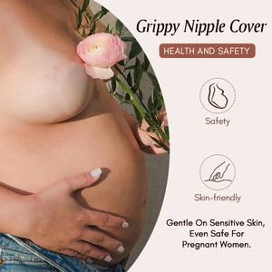 Самоклеящиеся невидимые накладки на соски круглой формы из силикона медицинского класса, водонепроницаемые, для женщин. - Product Image 2