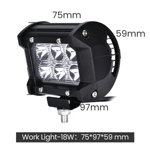 Pod A-pillar Spot Light Motorcycle Fog Light Square 18/36/54/<strong>72</strong>/90/108W <strong>LED</strong> Working Light Bar for Polaris UTV ATV 4x4 Jeep Truck - Product Image 5