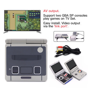 2 jugadores TV versión GBA SP IPS retroiluminación LCD Kit para Game Boy Advance SP GBA SP consola de juegos - Product Image 3