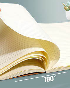 A5 Notebook con linee orizzontali stampato in carta Kraft filo per cucire rilegatura esercizio morbido taccuino per studenti - Product Image 4