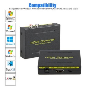 <strong>HDMI</strong> to <strong>HDMI</strong> Optical + SPDIF + RCA L/R Extractor Converter Audio Splitter Adapter 1080P AC Power Adapter - Product Image 4