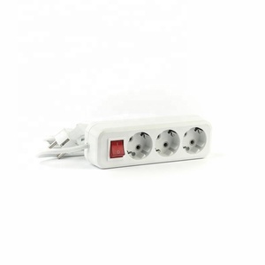 Extension <strong>Socket</strong> EU Standard with Grounding and Main Switch 3 <strong>Way</strong> Extension <strong>Socket</strong> with Earth &amp; Switch - Product Image 1