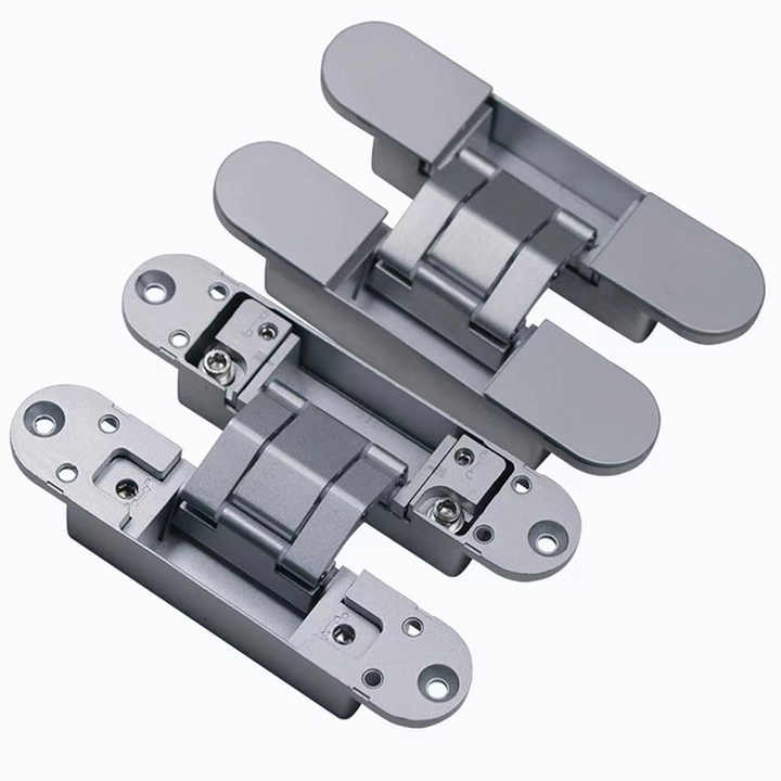 6 Inch 3 Way Adjustable 180 Degree Swing Invisible Hinge Heavy Duty Zinc Alloy Secret Door Hidden Hinges