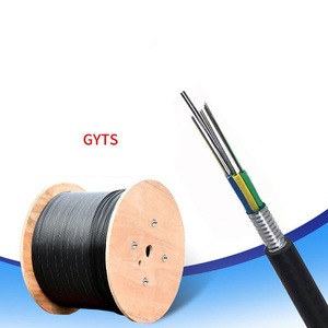 Ağ uygulamaları için zırhlı örgülü kolay geçmeli boru ile GYTS açık Fiber optik kablo - Product Image 1