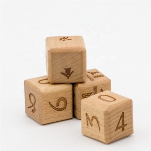 Factory Direct Sale Beech Wood <strong>Building</strong> <strong>Block</strong> With Laser Engraving <strong>Pattern</strong> Wood <strong>Block</strong> - Product Image 1