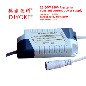 DJYOKE 25-60 Вт DC 70-150 В 280 мА постоянный ток Светодиодный драйвер Модуль Pwm импульсный источник питания Светодиодный драйвер для светодиодного светильника 03 - Product Image 3