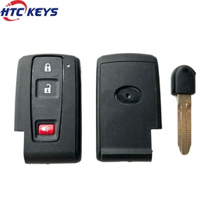 T-oyota prius 2004 2005 2006カーキー用緊急キーブレード付き2 + 1 3ボタンリモートキーシェル - Product Image 3