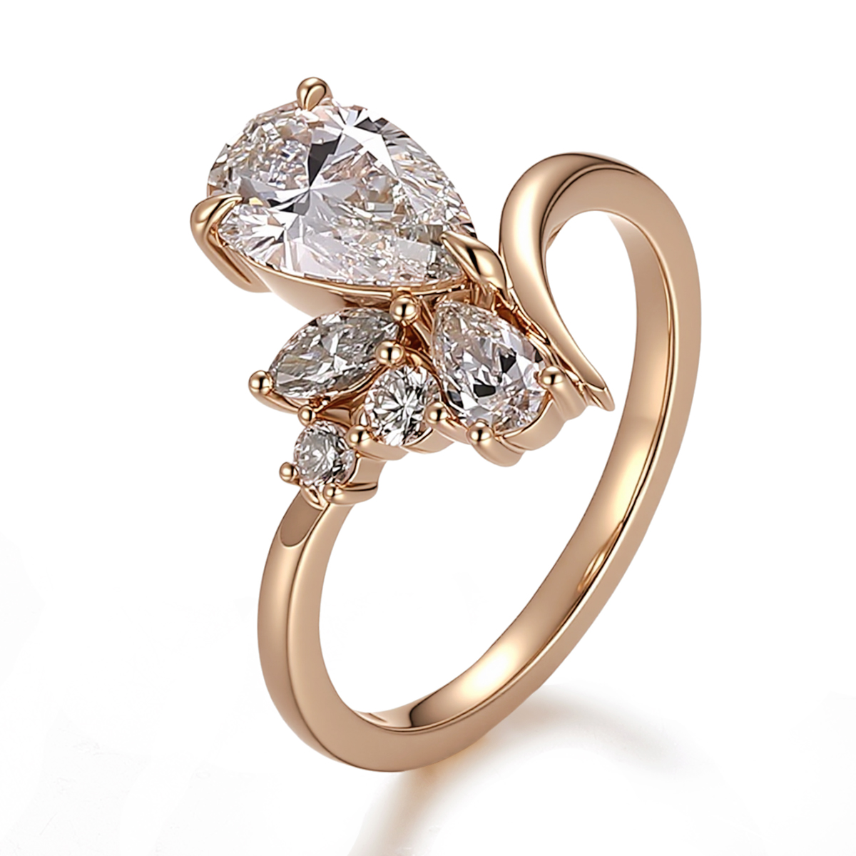 แหวนเพชรแล็บทองแท้ 14k