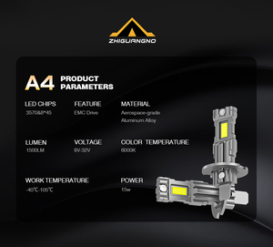 หลอดไฟฮาโลเจน1:1ขนาดเล็กสำหรับขับรถรถยนต์ CSP ชิป880 881ไฟตัดหมอก LED สภาพใหม่วัสดุอลูมิเนียม6000K - Product Image 5