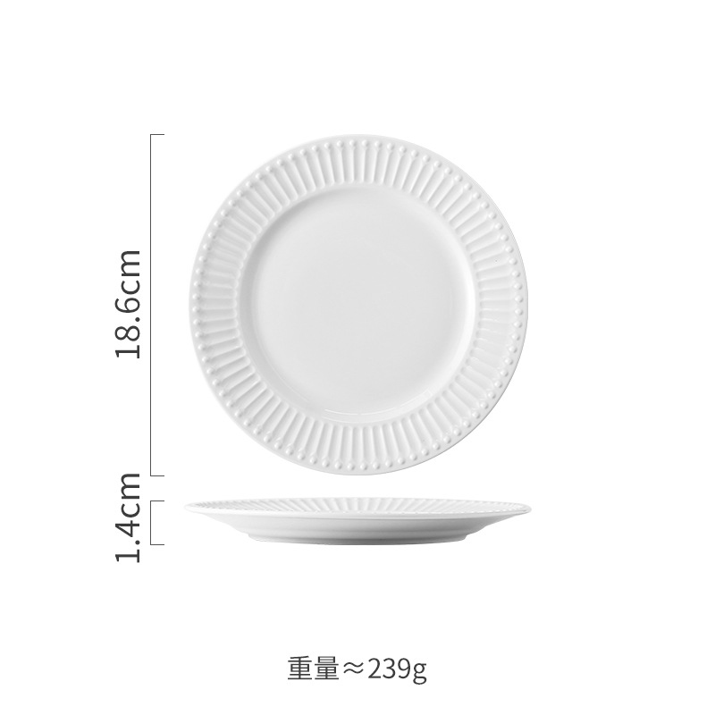 Plaque peu profonde de 7,25 pouces