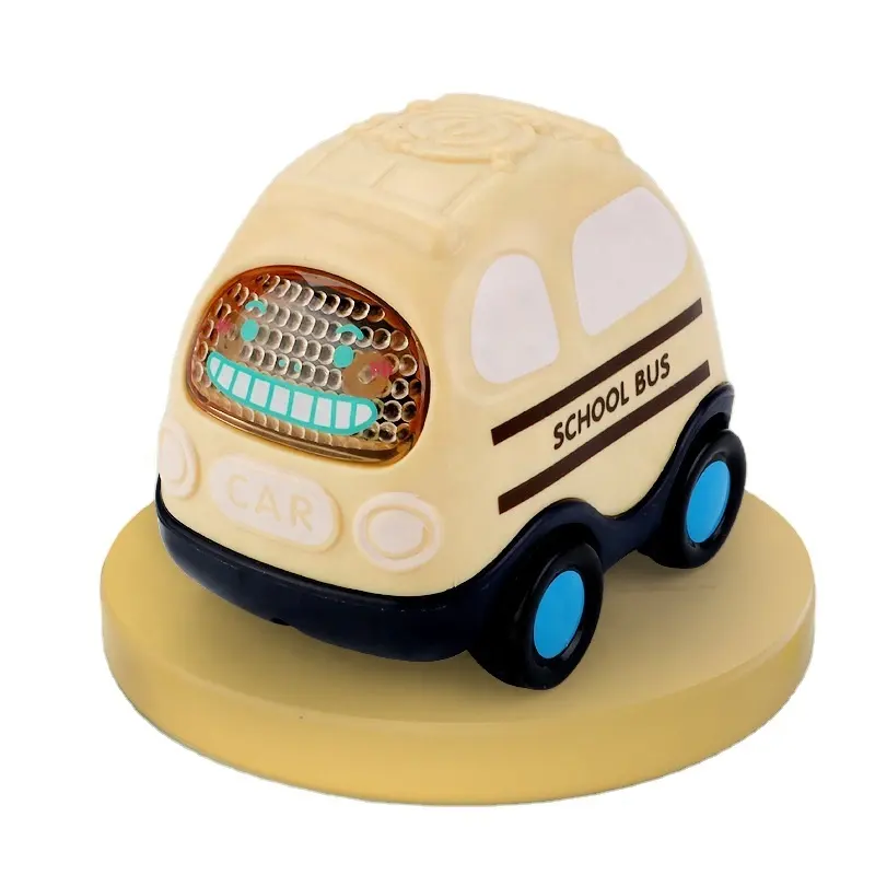 Nuevos juguetes de coche extraíble para niños dibujos animados Die Cast inercia coche pequeño juguete autobús escolar conjunto Mini coche de carreras regalos de cumpleaños para niños