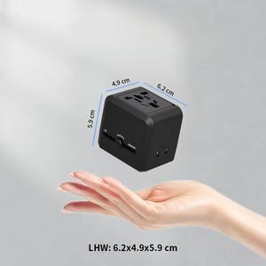 Kantravel 3.1A通用全球旅行适配器多用途扩展插座2 USB 1 C端口，适用于英国美国欧盟CN标准