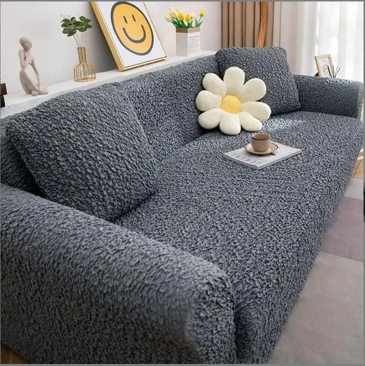 Sofá protetora Slipcovers estiramento acolchoado canto sofá capa 1/2/3/4 lugares puff estilo totalmente envolto bolha slipcover sofá capa