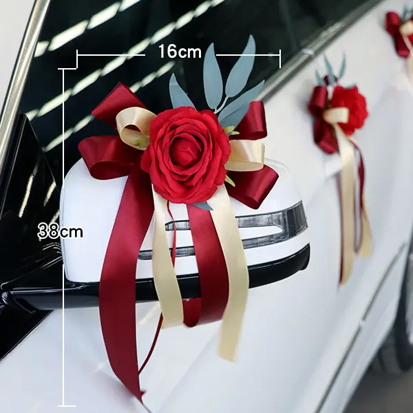 Grands nœuds de voiture, décoration pour voiture de mariage, pièces, vente en gros