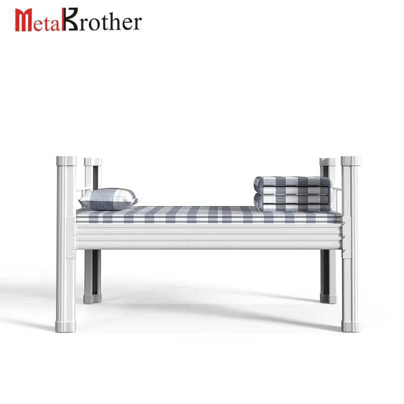 फैक्टरी प्रत्यक्ष बिक्री छात्र एकल बिस्तर फर्नीचर आधुनिक ठोस धातु एकल बिस्तर सस्ते धातु बिस्तर फ्रेम एकल