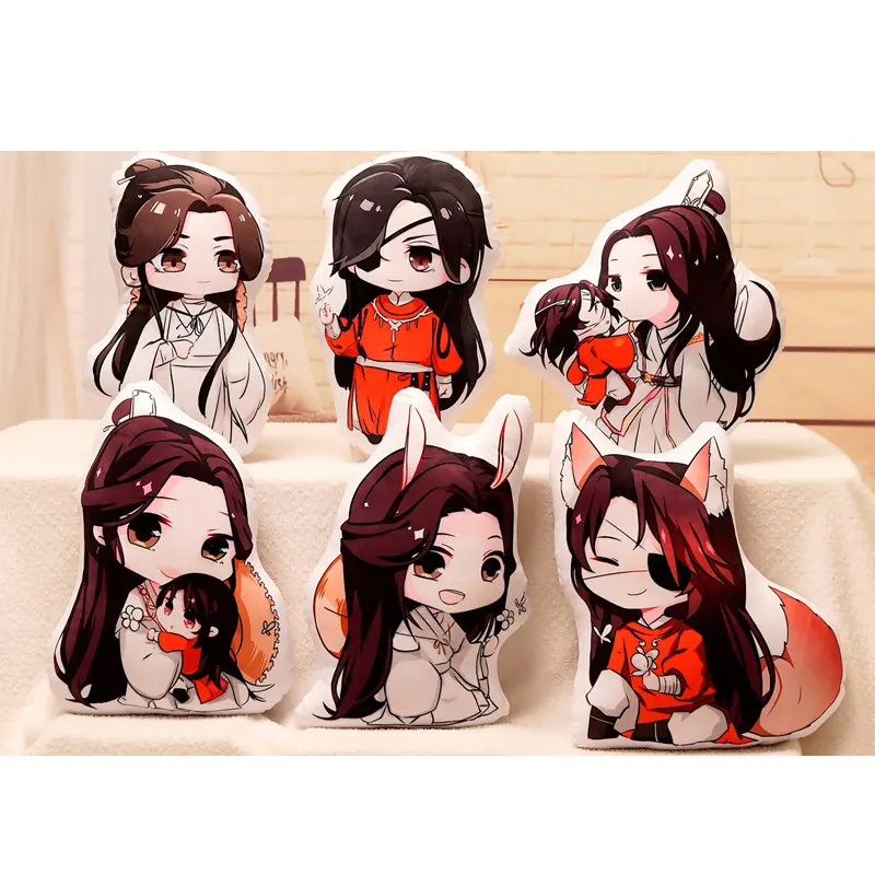 Heißer Verkauf Tian Guan Ci Fu Cartoon Kissen Xie Lian Hua Cheng Comic Con Schlaf kissen Plüsch Spielzeug puppe Anime Plüsch Kissen