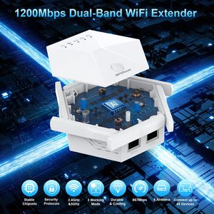 2024 WiFi扩展器信号增强器家用强大的6天线WiFi增强器-高达10000平方英尺覆盖范围 - Product Image 2