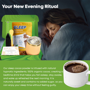 ผงโกโก้ร้อนสำหรับการนอนหลับของเมลาโทนิผงโกโก้ L-theanine เห็ดชิโครีผสมระหว่างการนอนหลับ - Product Image 5