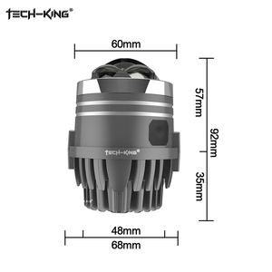 3 renkler Bi Led projektör Lens yüksek düşük işın Led lazer sis işık oto aksesuarları için özelleştirilebilir Logo 2 inç araba Lens sis lambası - Product Image 5