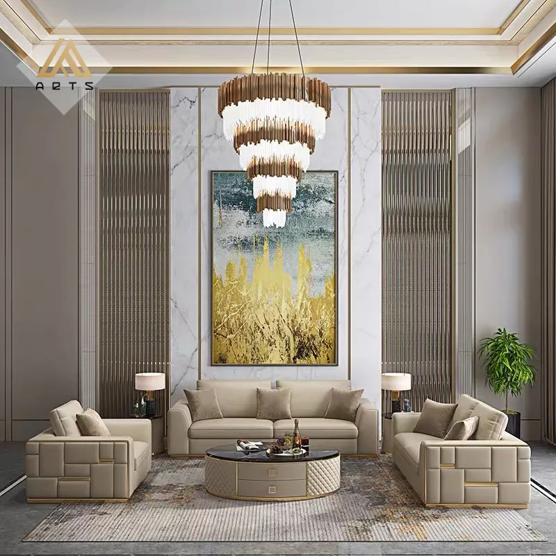 Vendita calda di lusso italiano progettato 1/2/3 posti divano set mobili moderni soggiorno divano in vera pelle