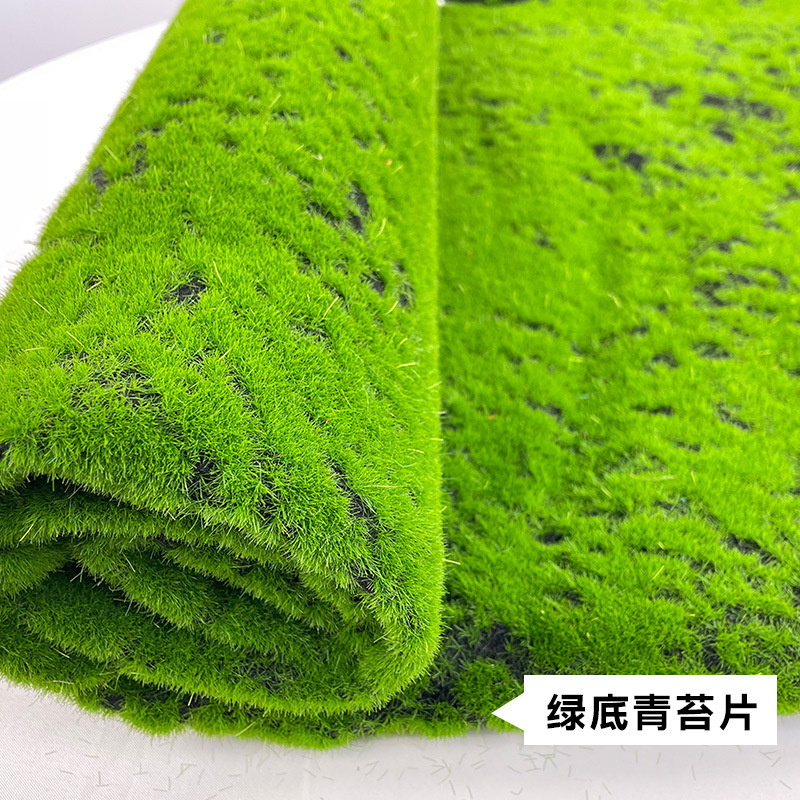 Feuille verte recouverte de mousse (1*1 mètre)