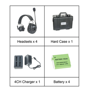 Sistema de intercomunicación de auriculares inalámbricos Comunicación de equipo de 5 personas con cancelación de ruido Hardcase Single Ear - Product Image 3