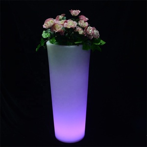 ガーデンバルコニー盆地植木鉢LED丸型ポット照明プランターLED植木鉢グローストリートソーラーライト - Product Image 6