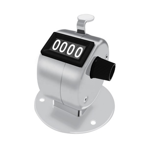 Manual Accurately <strong>Counts</strong> to 9,999 <strong>in</strong> Increments of 1 Long Life Easy to Operate 4 Digits Desk Tally Counter with Base - Product Image 1