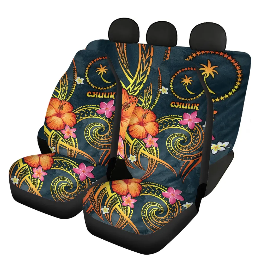 Fundas de asiento de coche Pohnpei Tribal polinesiano, cubierta Universal, Protector de cojín trasero con cubierta de Banco trasero