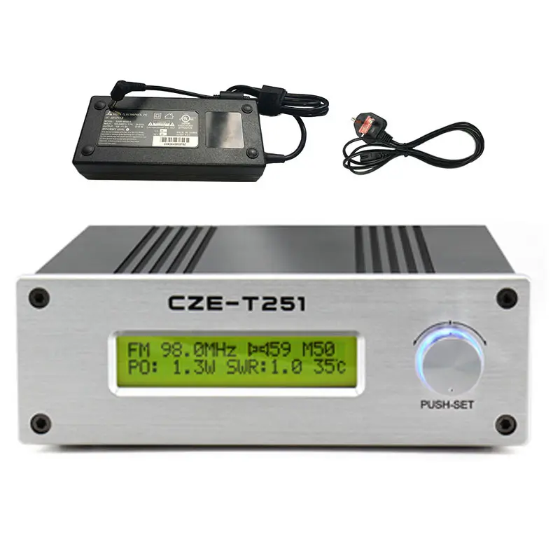 Transmisor FM de potencia ajustable, transmisión estéreo para cine en casa, Iglesia y cine automático, CZE-T251, 0W ~ 25W