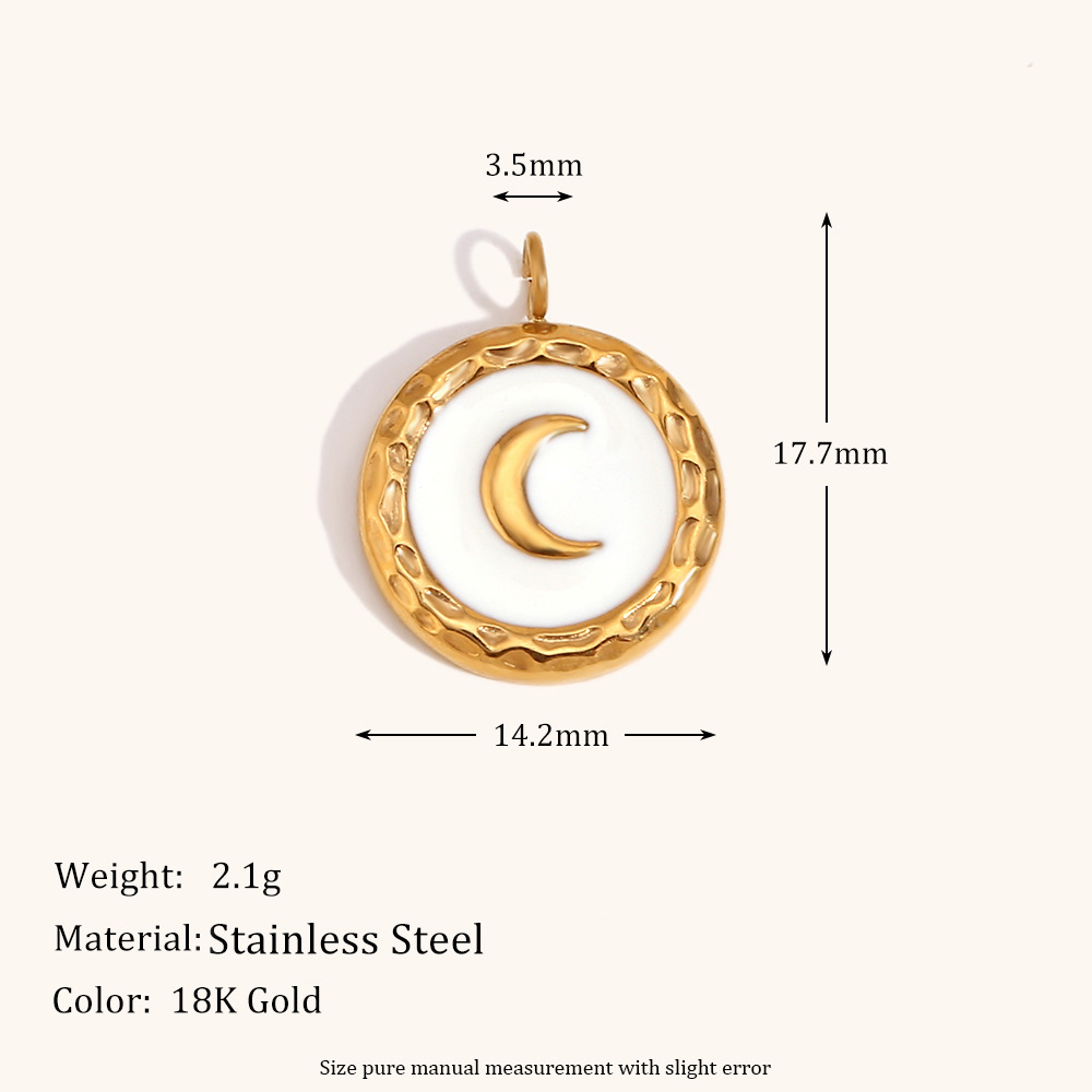 Pendentif croissant blanc-