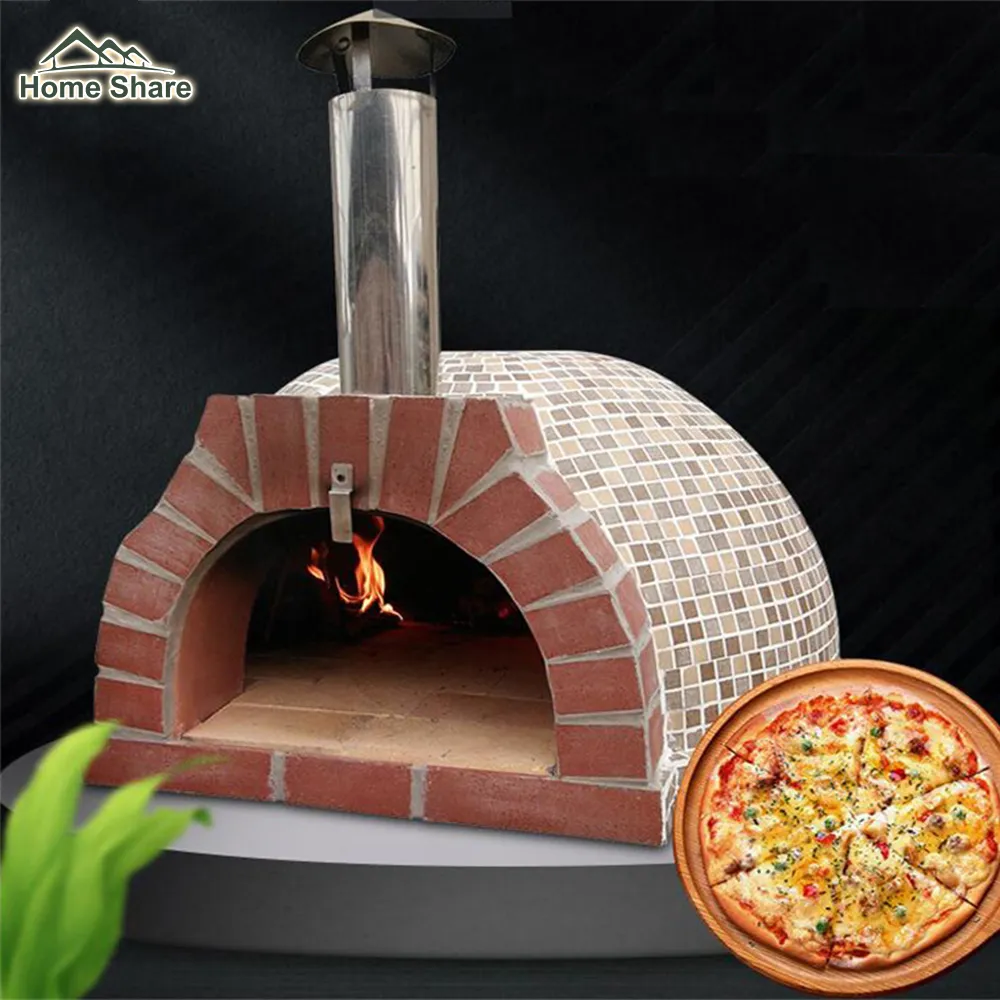 Four barbecue en brique four à pizza four à pizza au feu de bois à l'italienne four à charbon de bois