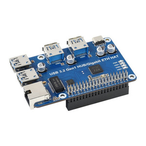 USB 3,2 Gen1 y Gigabit Ethernet HUB HAT para Raspberry Pi 3x USB 1 * Gigabit ETH sin controlador USB 3,2 Gen1 HUB Gigabit ETH HAT - Product Image 1