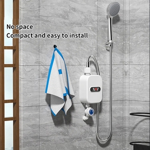 Aquecedor de água 3000W, aquecedor elétrico instantâneo de água quente para banheiro e cozinha, com torneira e chuveiro, temperatura ideal para uso doméstico