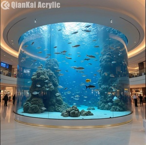 Grandes fenêtres d'aquarium marin de style moderne aquarium en fibre de verre corail artificiel mural d'aquarium récif fournisseurs d'aquarium - Product Image 3