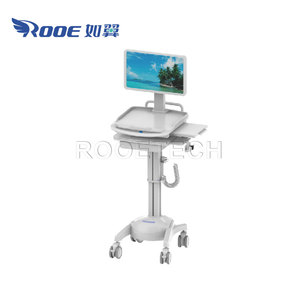 BWT-008 Electric Lift Medical Grade Computer Workstation <strong>Trolley</strong> with One-Piece Table Top - Product Image 2