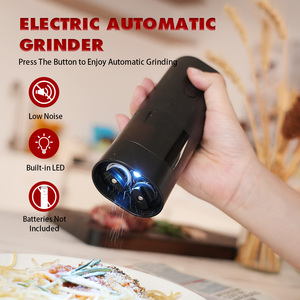 Moedor Elétrico de Sal e Pimenta 2 em 1, Operado a Bateria, Moedor de Câmara Dupla com Moinhos Cerâmicos Ajustáveis para Uso na Cozinha - Product Image 4