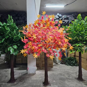T40 en kaliteli toptan yapay bitkiler sonbahar ağacı Faux Maple Tree dekorasyon yapay japon akçaağaç ağacı restoran için - Product Image 1